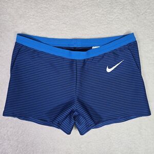Nike Pro Elite Track Field Tights Shorts Blue Womens XL Made In USA AO8486-000